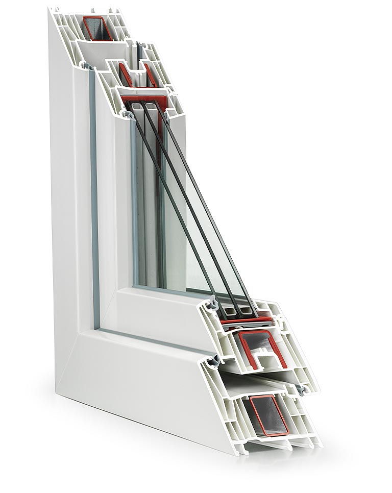 Kunststoff-Fenster ZIM80 Synego-Schnitt-AD